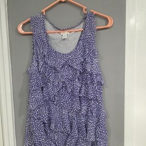 Chico's Blue and White Sleeveless Top